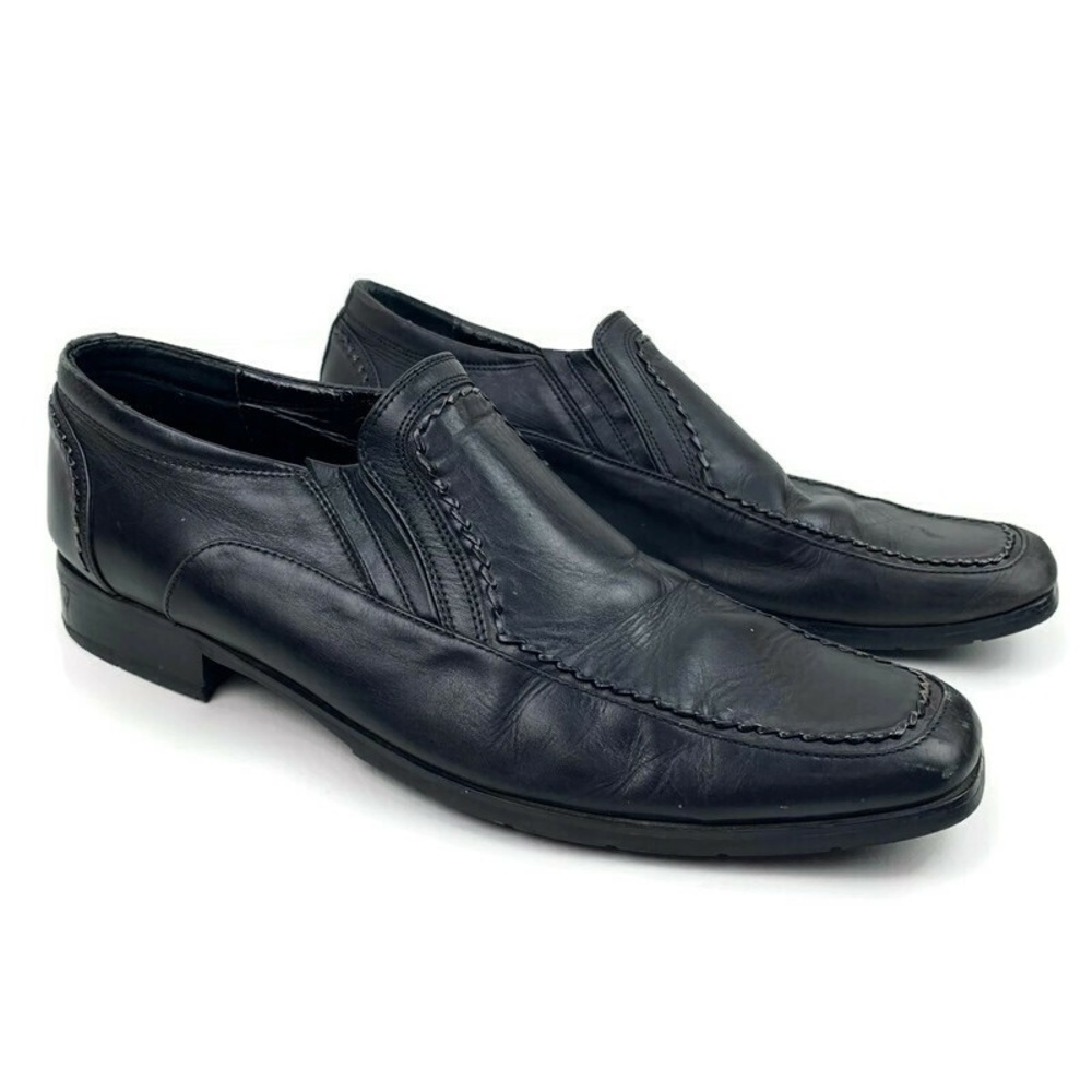 Bed Stu Black Leather slip on shoes size 11